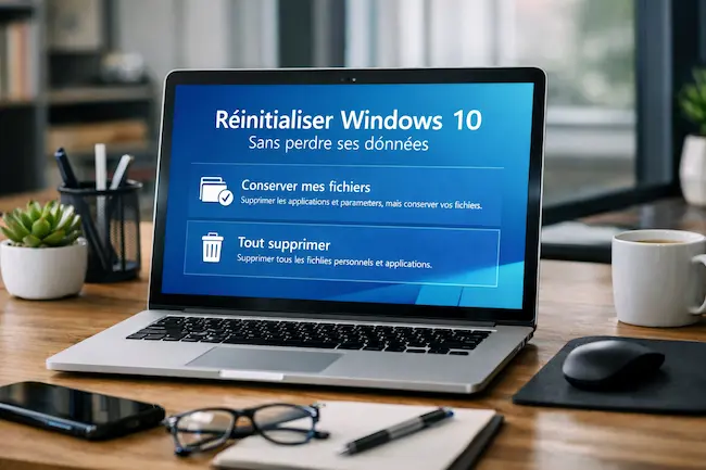 Réinitialiser Windows 10 et 11 sans perdre ses données - interface officielle Microsoft