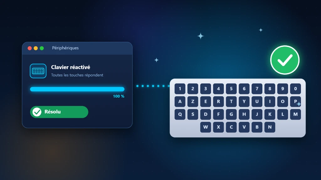 Clavier qui ne fonctionne plus : touches du clavier de nouveau réactives