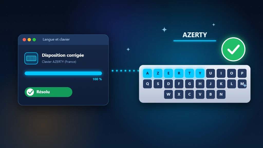 Clavier en QWERTY au lieu d’AZERTY : disposition du clavier corrigée sous Windows