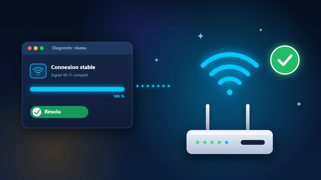 Coupures Wi-Fi sur Windows : connexion sans fil stable rétablie avec signal complet