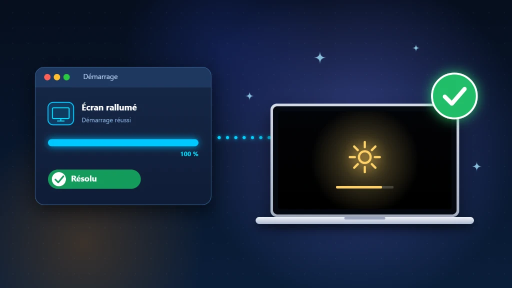 Écran noir sur Mac au démarrage : MacBook qui se rallume normalement