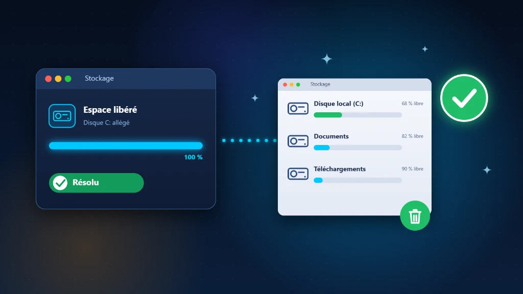 Espace disque plein sous Windows : stockage du disque C: libéré