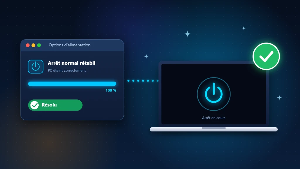 Ordinateur qui ne s’éteint plus : arrêt normal rétabli sur le PC portable