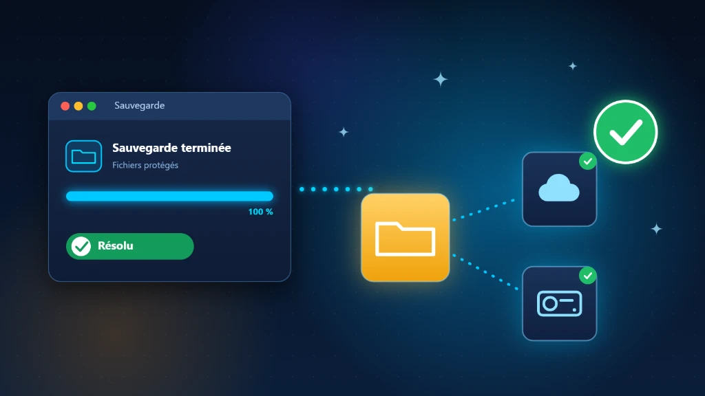 Sauvegarder ses fichiers importants : sauvegarde sur disque externe et cloud terminée