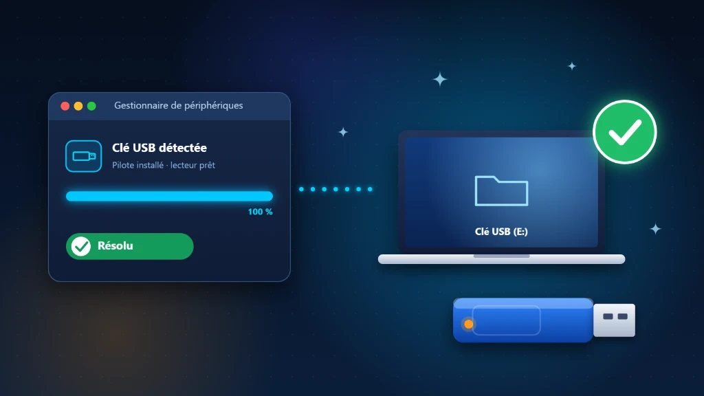 Clé USB non reconnue sous Windows : la clé est de nouveau détectée par l’ordinateur