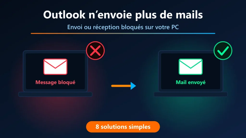 Outlook n'envoie plus de mails : 8 solutions simples sur PC Windows