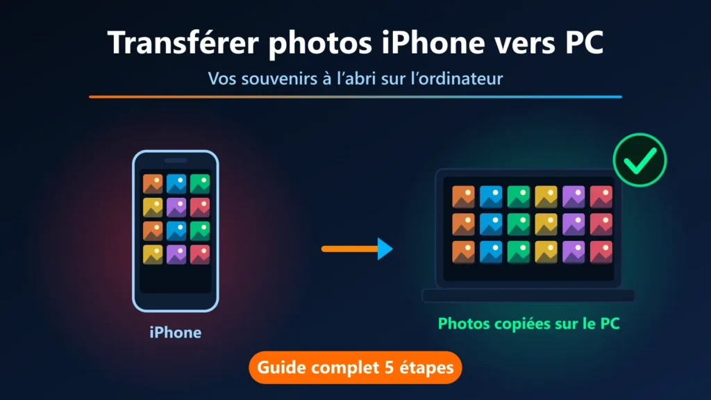 Transférer photos iPhone vers PC Windows en 5 étapes simples
